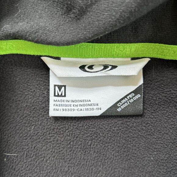 Salomon Clima Pro 10000 Ski Jacket Mens Medium Black Softshell Full Zip Coat - Picture 3 of 10